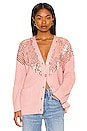 view 1 of 4 Amika Cardigan with Sequins in Rose Blush