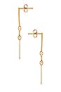 view 2 of 3 Vega Earrings in Gold & Blue Sapphire