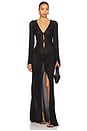 view 1 of 3 VESTIDO LONGO TANZANIA in Black