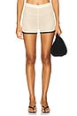 view 1 of 6 Plage Hot Pants in Bone & Black