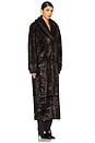 view 3 of 4 Dixie Faux Fur Long Coat in Espresso