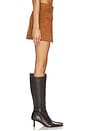 view 3 of 6 Suede Mini Skirt in Beige