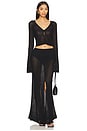 view 5 of 6 Tanzania Long Skirt in Black