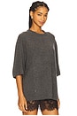 view 2 of 4 Como Oversized Tee in Grey Melange
