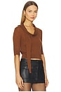 view 2 of 4 Bergen Scarf Knit Top in Brown