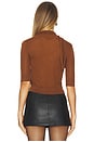 view 3 of 4 Bergen Scarf Knit Top in Brown