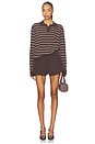 view 4 of 5 Madison Polo in Espresso & Ecru Stripes
