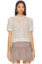 view 1 of 4 TOP DE PUNTO DE MANGA CORTA VERBIER in Heather Grey Melange