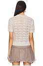 view 3 of 4 TOP DE PUNTO DE MANGA CORTA VERBIER in Heather Grey Melange