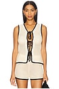 view 1 of 4 Plage Vest in Bone & Black