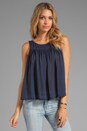 view 1 of 3 Pleated Swing Top in Navy
