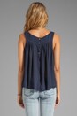 view 2 of 3 Pleated Swing Top in Navy
