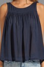 view 3 of 3 Pleated Swing Top in Navy