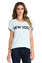 view 1 of 5 New York Bowery Tee in Sky Blue/Navy in Sky Blue & Navy