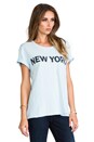 view 3 of 5 New York Bowery Tee in Sky Blue/Navy in Sky Blue & Navy