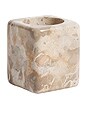 view 1 of 2 Marble Vanity Jar in Crema Fossil
