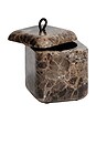 view 2 of 4 Marble Lidded Vanity Jar in Marr?n Emperador