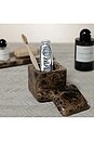 view 3 of 4 Marble Lidded Vanity Jar in Marr?n Emperador