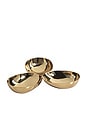 view 1 of 2 Triple Nut Bowl in Polished Gold