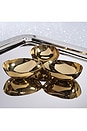 view 2 of 2 Triple Nut Bowl in Polished Gold