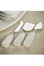 view 2 of 4 JUEGO DE CUCHILLOS PARA QUESO DE 3 PIEZAS 3 PIECE CHEESE KNIFE SET in Alabaster