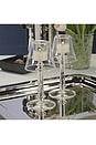 view 2 of 2 Isola Glass Tealight Lamp in Clear & Silver