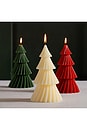 view 3 of 7 Twinkle Tree Candle Set Of 2 in Ivory