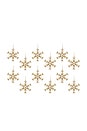 view 1 of 2 Beaded Snowflake Ornament Set Of 12 in Gold