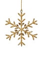 view 2 of 2 Beaded Snowflake Ornament Set Of 12 in Gold