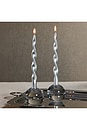 view 4 of 4 VELA LUMIERE TWIST FORMAL CANDLE in Metallic Silver
