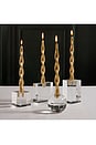 view 3 of 3 Lumiere Twist Formal Candle Set Of 6 in Metallic Gold