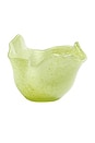 view 1 of 3 PORTAVELAS DE CRISTAL ONDULADO WAVY BOWL GLASS TEALIGHT HOLDER in Green