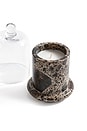 view 3 of 5 Marbella Scented Candle Jar With Cloche in Marrn Emperador Marble