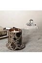 view 4 of 5 Marbella Scented Candle Jar With Cloche in Marrn Emperador Marble