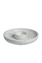 view 1 of 2 Roma Chip And Dip Bowl in White Marble