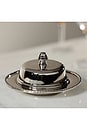 view 4 of 4 “MANTEQUILLERA CON TAPA DE VIDRIO Y ACABADO EN NÍQUEL BUTTER DISH WITH COVER AND GLASS NICKEL in Nickel