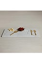 view 4 of 4 BANDEJA DE MÁRMOL CON JUEGO DE 3 UTENSILIOS PARA QUESO MARBLE TRAY WITH SET OF 3 CHEESE TOOLS in White