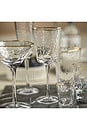 view 2 of 2 Aperitivo Triangular Wine Glasses Set Of 4 in Clear & Gold