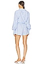 view 3 of 3 Keith Romper in Striped Blue & White