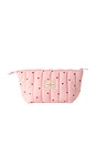 view 1 of 4 Padded Essential Makeup Pouch in Sweet Pink Hearts
