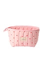 view 4 of 4 Padded Essential Makeup Pouch in Sweet Pink Hearts