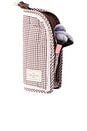 view 2 of 3 Standing Makeup Brush Case in Mocha Gingham