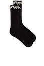 view 1 of 2 Lace Trim House Socks in Black