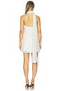 view 4 of 5 Monica Strapless Mini Dress With Scarf in Ivory & Black Polkadot