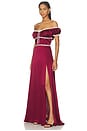 view 2 of 3 Darlene Off The Shoulder Gown in Oxblood