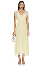 view 1 of 3 ROBE IRENE LACE TRIM MIDI in Yellow