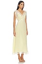 view 2 of 3 ROBE IRENE LACE TRIM MIDI in Yellow