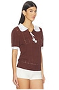 view 2 of 4 Rufus Pom Pom Sweater in Brown & Off White