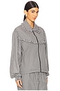 view 2 of 5 Archie Ruffle Trim Track Jacket in Black Gingham
