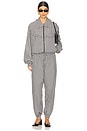 view 4 of 5 Archie Ruffle Trim Track Jacket in Black Gingham